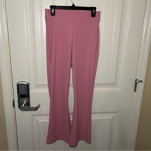 Zara Pink Pull-On Flared Dress Pants Size Large - Picture 1 of 9